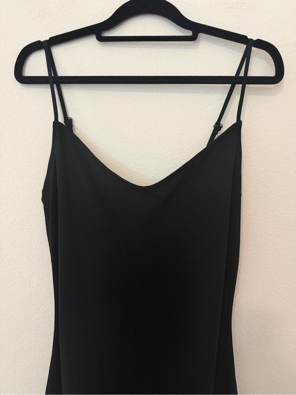 Vintage Y2K Betsey Johnson Black Slip Dress Size 8 Cotton Minimalist 1990s - Picture 4 of 11
